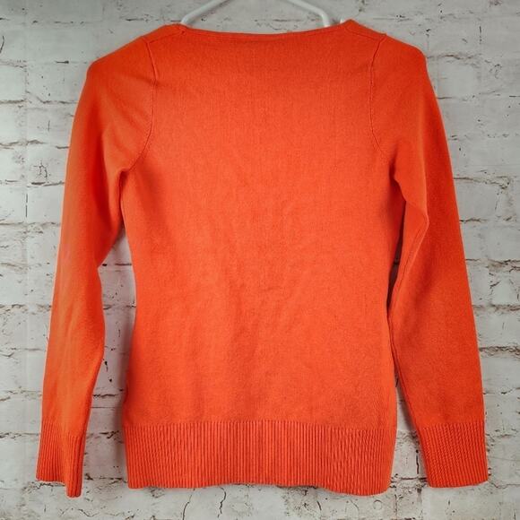 JoosTricot Long Sleeve Scoop Neck Top Sweater in Ferrari Orange Medium NWT - Picture 6 of 11
